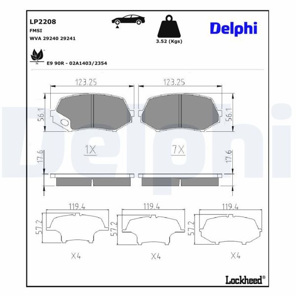 DELPHI LP2208 | Fren Balatası