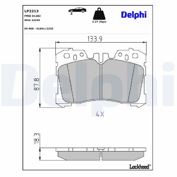 DELPHI LP2213 | Fren Balatası