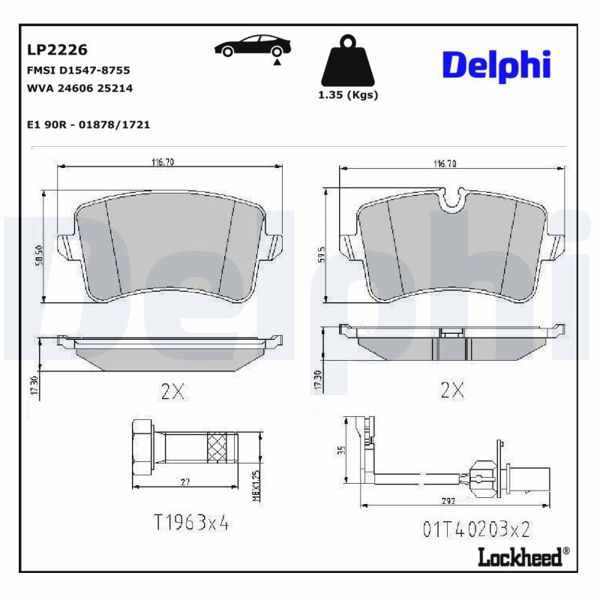 DELPHI LP2226 | Fren Balatası