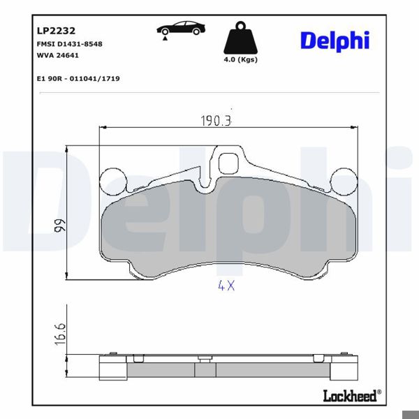 DELPHI LP2232 | Fren Balatası