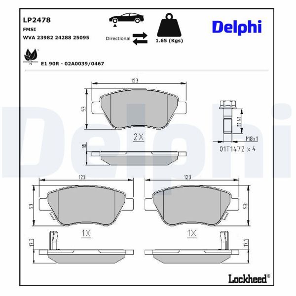 DELPHI LP2478 | Fren Balatası