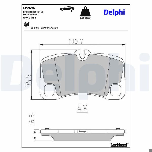 DELPHI LP2696 | Fren Balatası