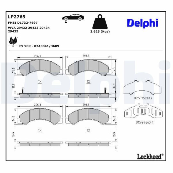 DELPHI LP2769 | Fren Balatası