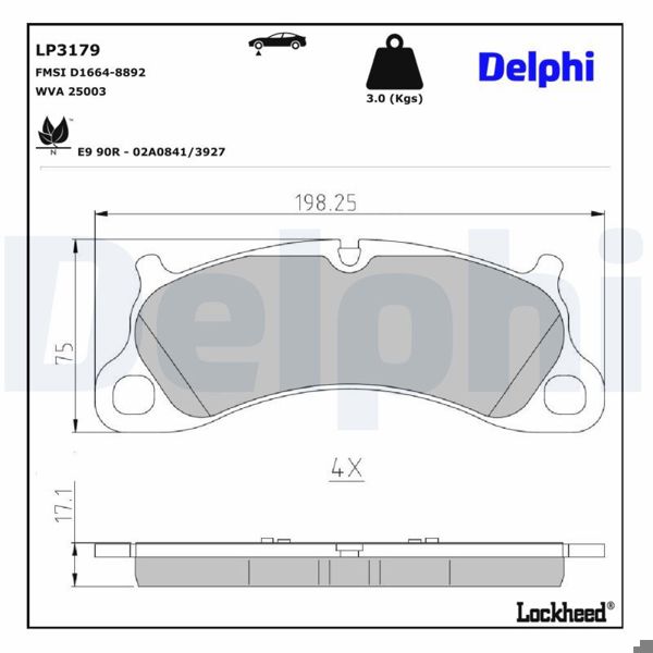 DELPHI LP3179 | Fren Balatası