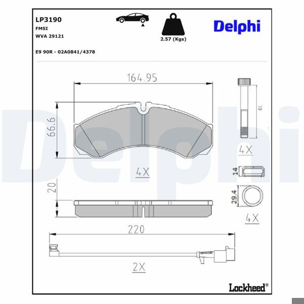 DELPHI LP3190 | Fren Balatası