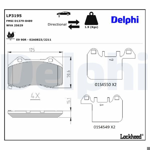 DELPHI LP3195 | Fren Balatası