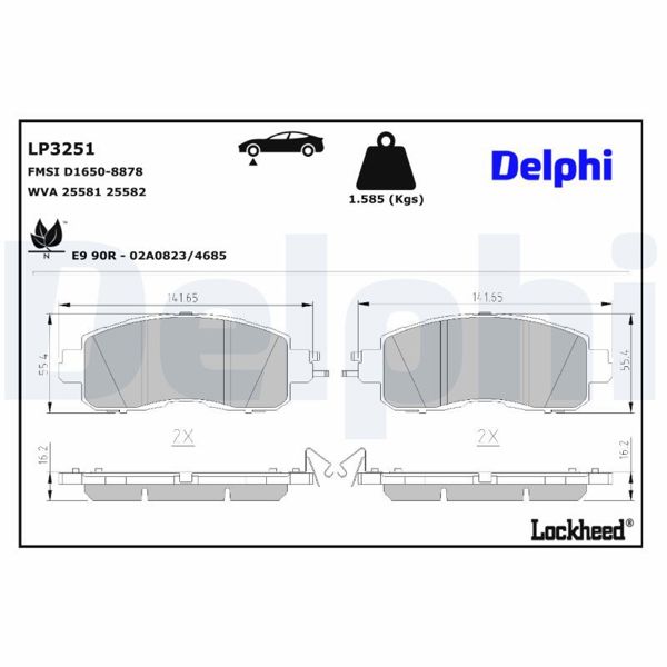 DELPHI LP3251 | Fren Balatası