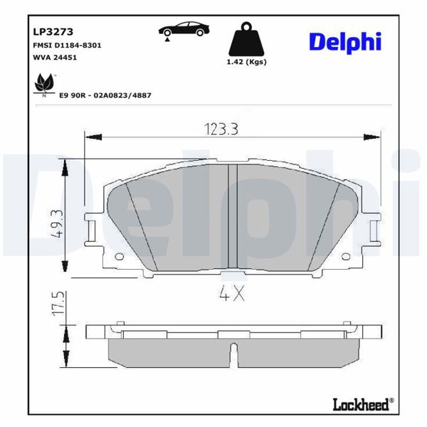 DELPHI LP3273 | Fren Balatası