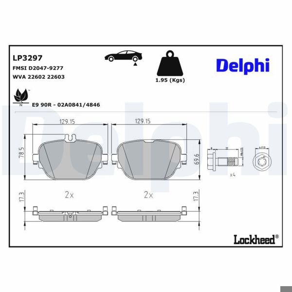 DELPHI LP3297 | Fren Balatası