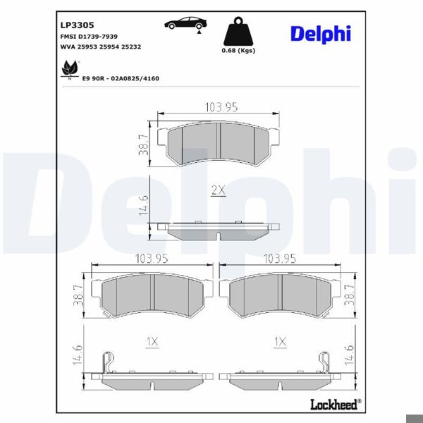 DELPHI LP3305 | Fren Balatası