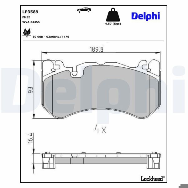 DELPHI LP3589 | Fren Balatası