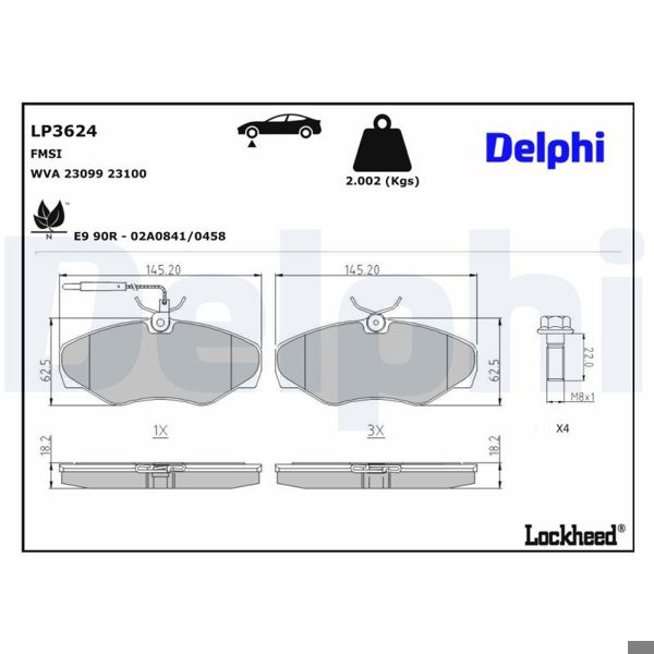 DELPHI LP3624 | Fren Balatası