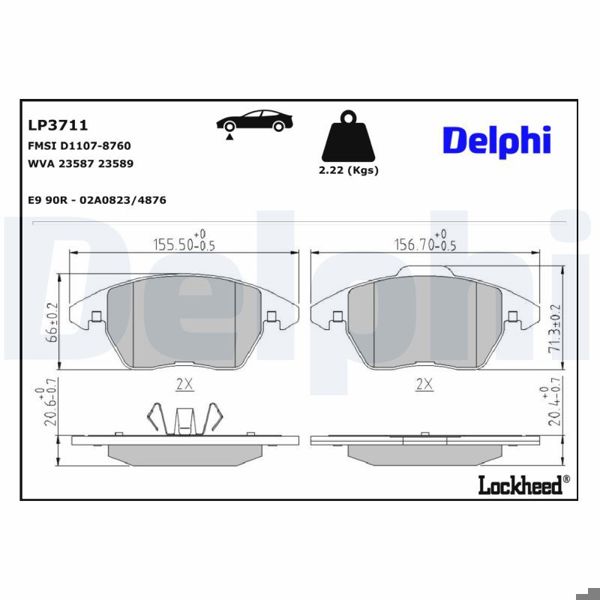 DELPHI LP3711 | Fren Balatası