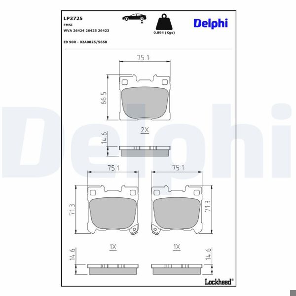 DELPHI LP3725 | Fren Balatası