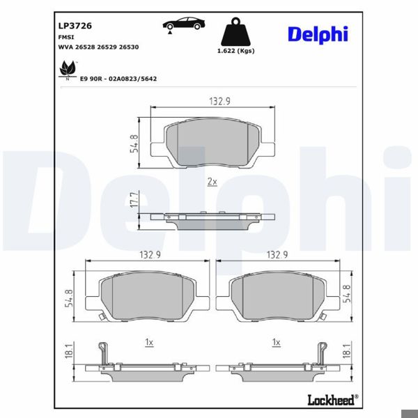 DELPHI LP3726 | Fren Balatası