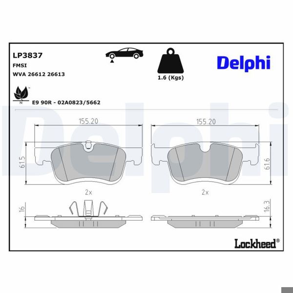 DELPHI LP3837 | Fren Balatası