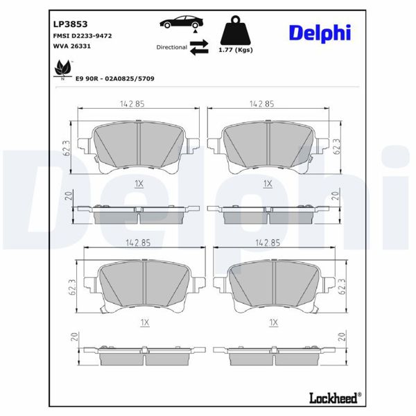 DELPHI LP3853 | Fren Balatası