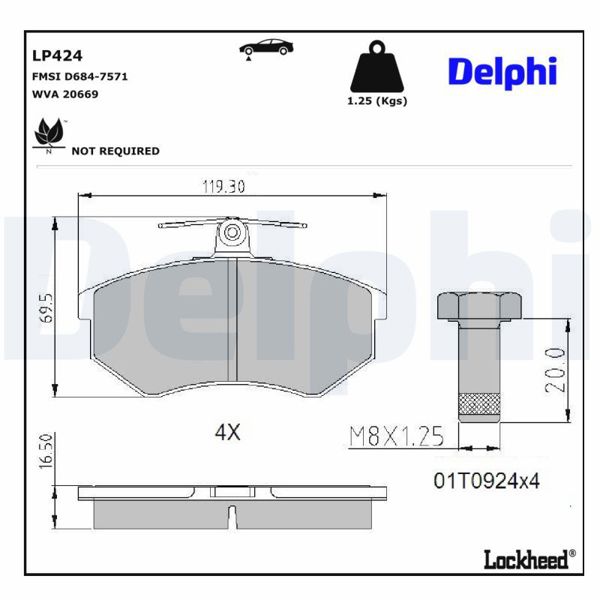 DELPHI LP424 | Fren Balatası