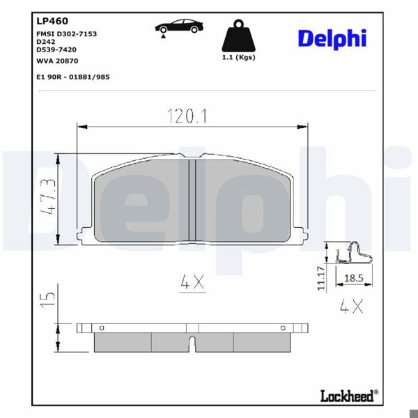 DELPHI LP460 | Fren Balata Ön Camry Liftback (_V1_) 83-861.8 (Sv10_) 2.0 (Sv11_) Camry Sedan (_V1_) 82-861.8 (Sv10_) 2.0 (Sv11_) 2.0 (Sv11_) 1.8 Turbo-D (Cv10_) Carina IV (_T15_) 83-881.6 (At151_) 1.6 (At151_) 1.6 (At151_) 1.8 Glı (St150) 2.0 D (Ct150) 2.0 D (Ct150_) Carina IV Sedan (_T15_) 83-881.6 (At151_) 1.6 (At151_) 1.8 Glı (St150) 2.0 D (Ct150_) Carina V (_T17_) 87-921.6 (At171_) 1.6 (At171_) 2.0 Glı (St171) 1.6 (At171_) 2.0 D (Ct170_) Corolla 88-95 Ae92 E100 Karburatörlü