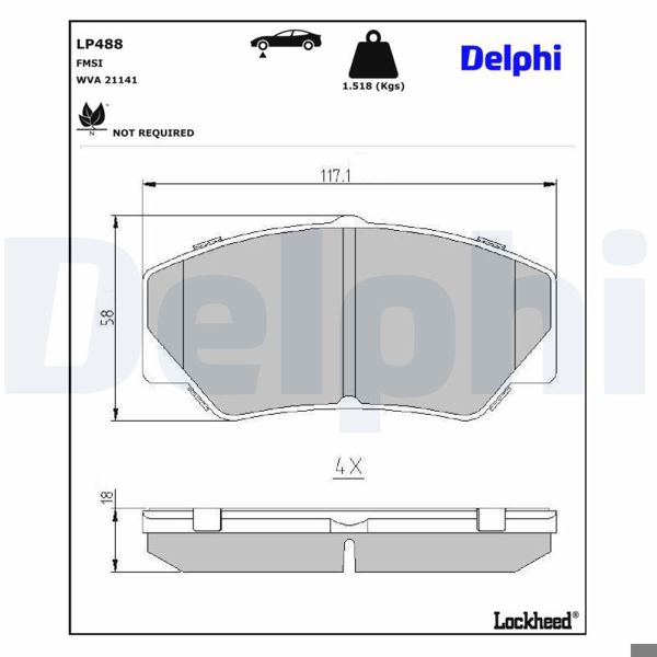 DELPHI LP488 | Fren Balatası