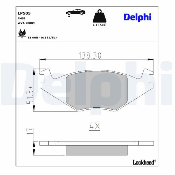 DELPHI LP505 | Fren Balatası