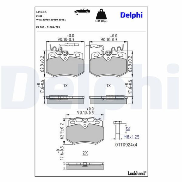 DELPHI LP536 | Fren Balatası