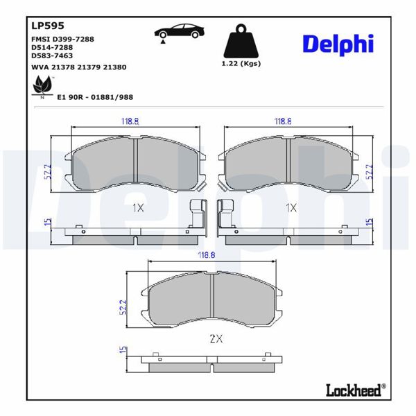 DELPHI LP595 | Fren Balatası