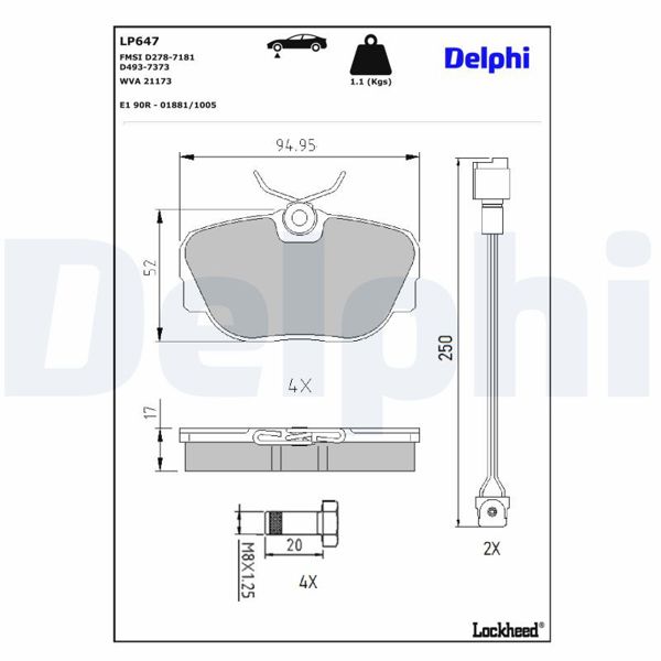 DELPHI LP647 | Fren Balatası
