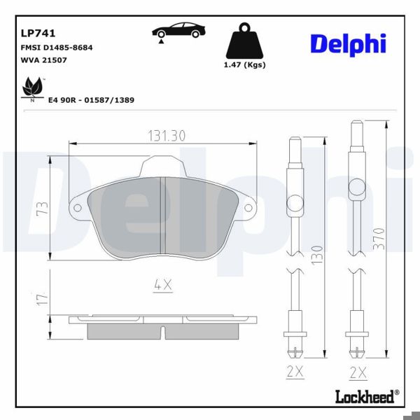 DELPHI LP741 | Fren Balatası