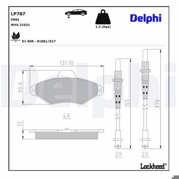 DELPHI LP787 | Fren Balatası