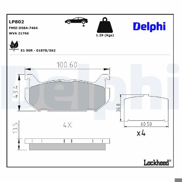 DELPHI LP802 | Fren Balatası