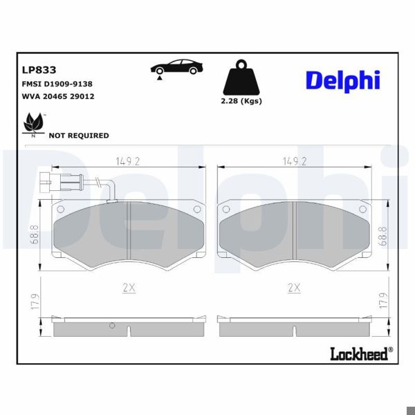 DELPHI LP833 | Fren Balatası