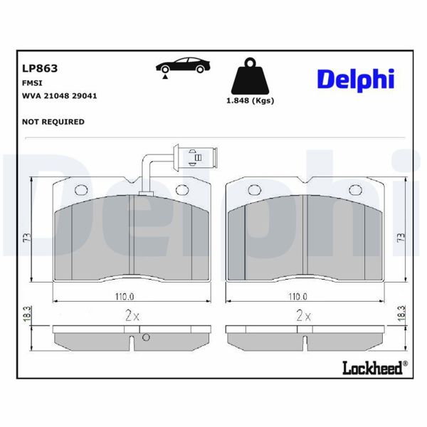 DELPHI LP863 | Fren Balatası