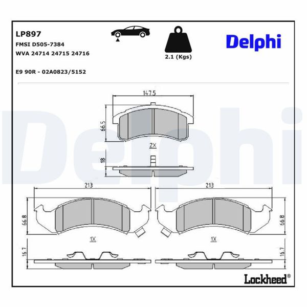 DELPHI LP897 | Fren Balatası
