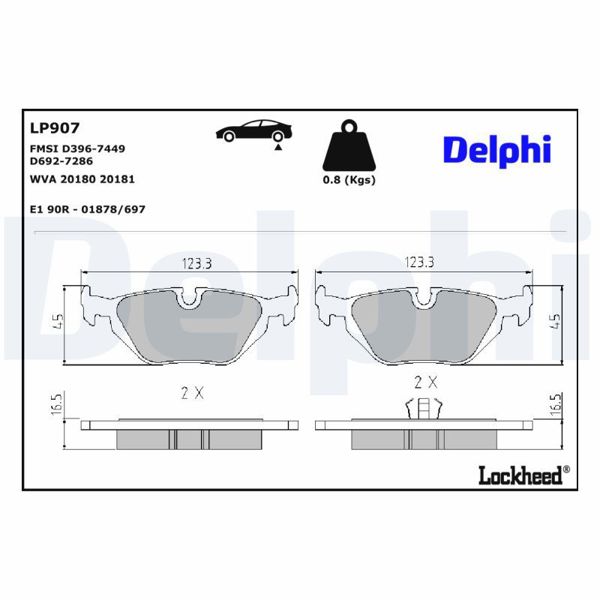 DELPHI LP907 | Fren Balatası