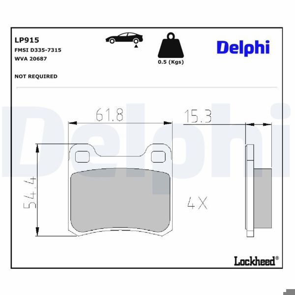 DELPHI LP915 | Fren Balatası