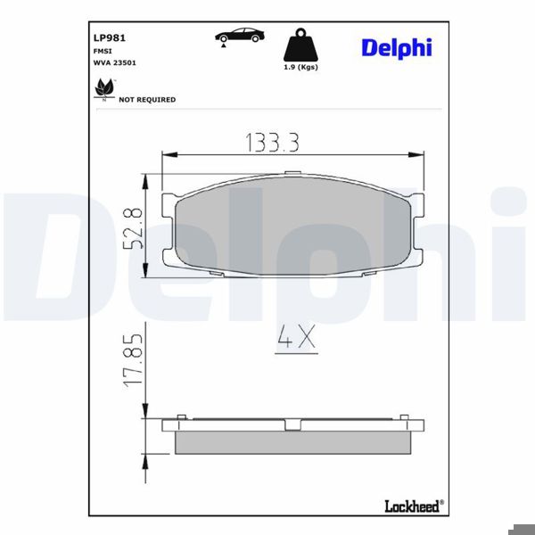 DELPHI LP981 | Fren Balatası