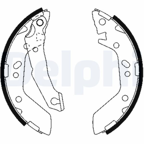 DELPHI LS1909 | Balata Fren Pabuç Arka-(Hyundai: Excel 90-95 / Accent 00-02 Milenyum)