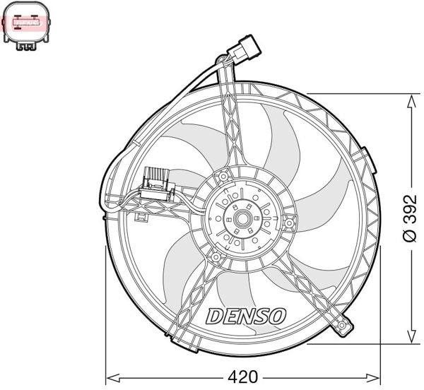 DENSO DER05009 | Fan Komple Mini R-55 / 56 / 60 / 61