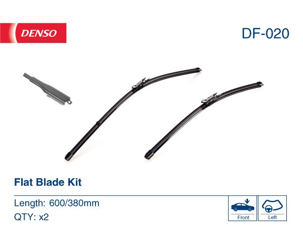 DENSO DF-020 | Silecek Seti Aerotwın 600-380 mm Nissan: Qashqai 07-13 Muz Tipi Klas