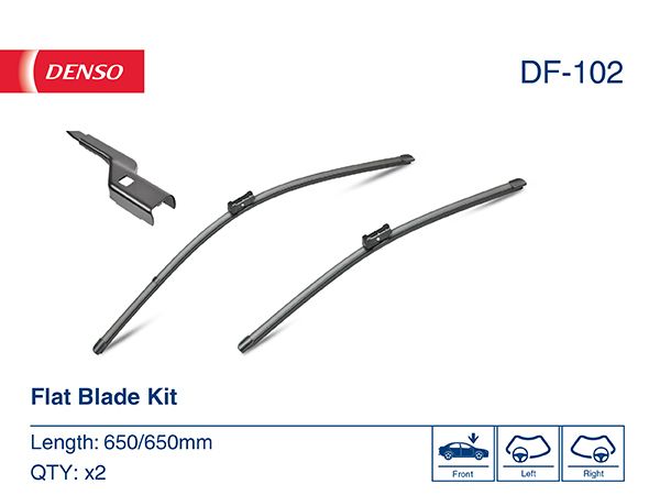 DENSO DF-102 | Silecek Seti 650-650mm Opel: Astra J 09-Peugeot: 508 1.6 VTI 10 -