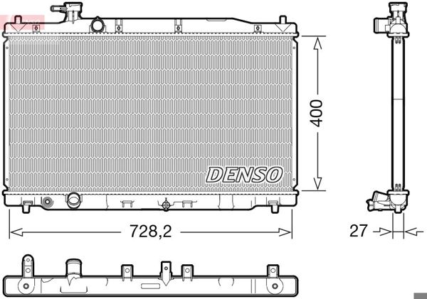 DENSO DRM40050 | Motor Su Radyatörü Honda Accord 2.4 2006-2012 (Manuel Vites)