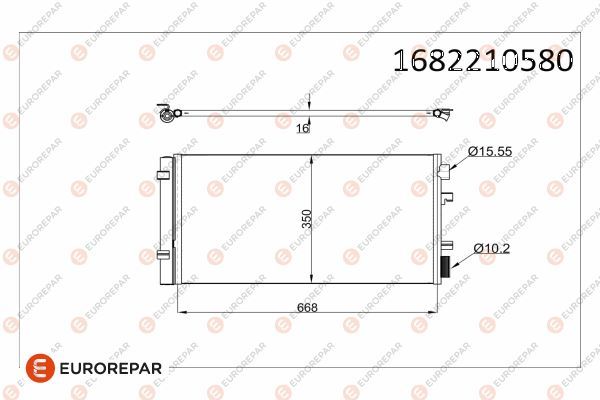 EUROREPAR 1682210580 | Psa / Erp Klima Rad. Fluence 1.5 DCI 1.6 DCI 1.6 16V 2.0 16V 10 -