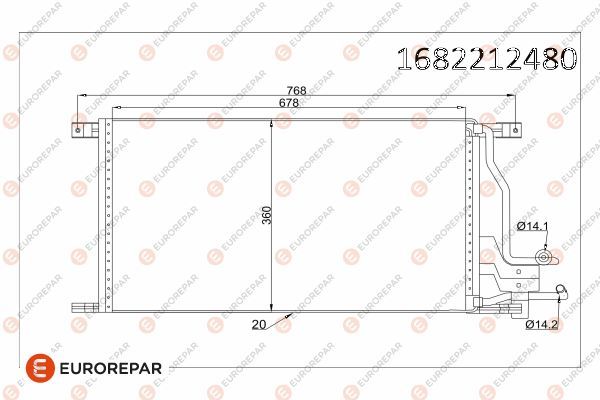EUROREPAR 1682212480 | Psa / Erp Klima Rad.Ford Transit