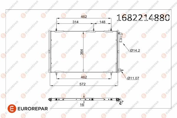 EUROREPAR 1682214880 | Klima Radyatör