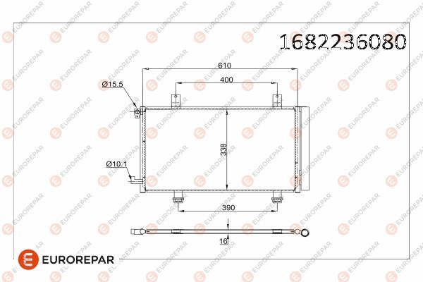 EUROREPAR 1682236080 | Psa / Erp Klima Radyatörü Suzuki Sx4 (Ey,Gy) Fiat Sedıcı (189_)