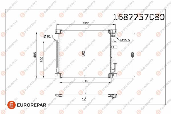EUROREPAR 1682237080 | Psa / Erp Klima Radyatörü Fiat Fullback Mitsubishi Pajero Sports III L200