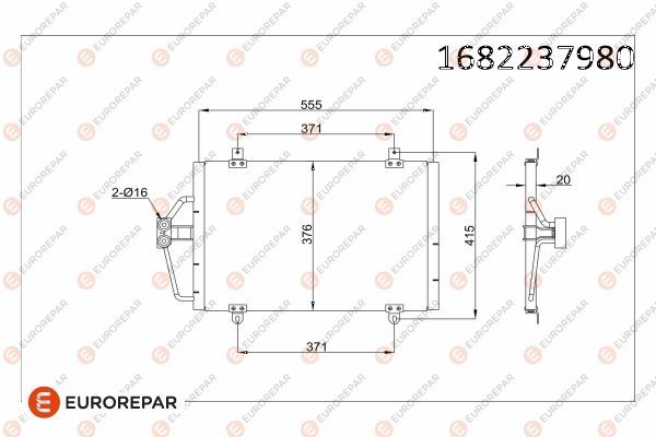 EUROREPAR 1682237980 | Psa / Erp Klima Radyatörü Renault Megane I