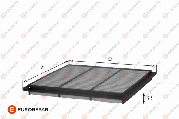 EUROREPAR 1682265780 | Psa / Erp Hava Filtresi Colt 1,3 H / B-1.6 H / B 92-> 04 / Lancer 1.6 92-> 03