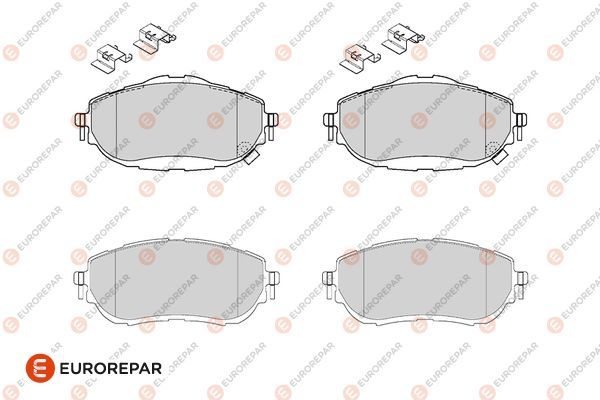 EUROREPAR 1682313580 | Ön Fren Balatası Toyota Corolla 2013-> Auris 2012-> 1.33 1.6 Benzinli 1.4 D4d Dizel